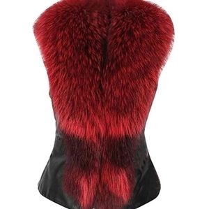 Beautiful sexy faux fur embellished vest
